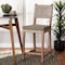 Baxton Studio Heyna MidCentury Transitional Grey Woven Rope Mahogany Counter Stool 212-12809-ZORO - alternate 1